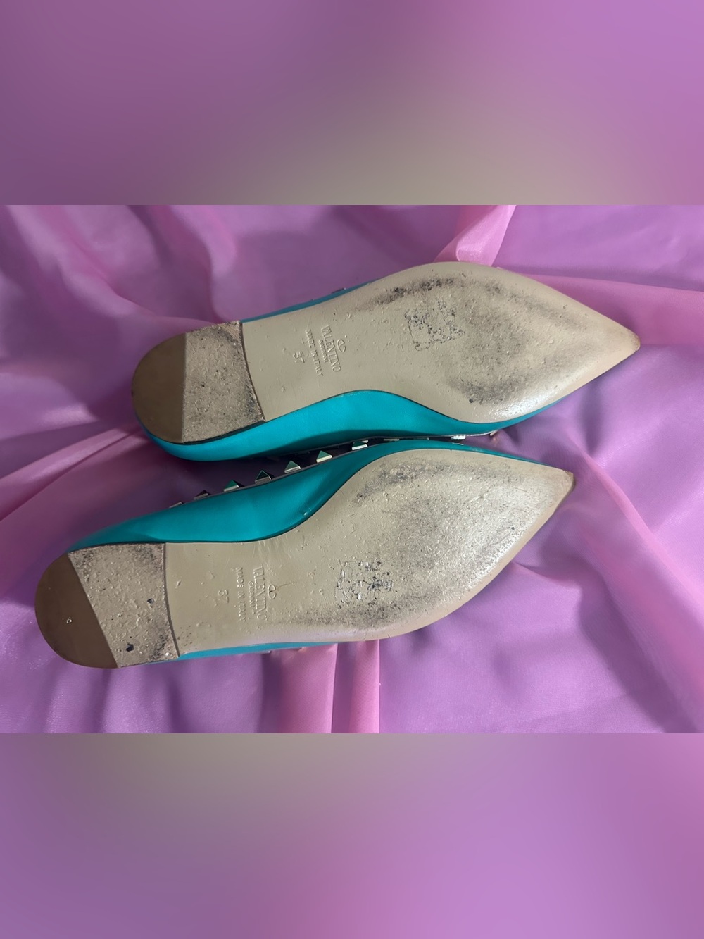 Valentino Authentic Garavani Rockstud ballet flats size 3ai - Picture 6 of 7
